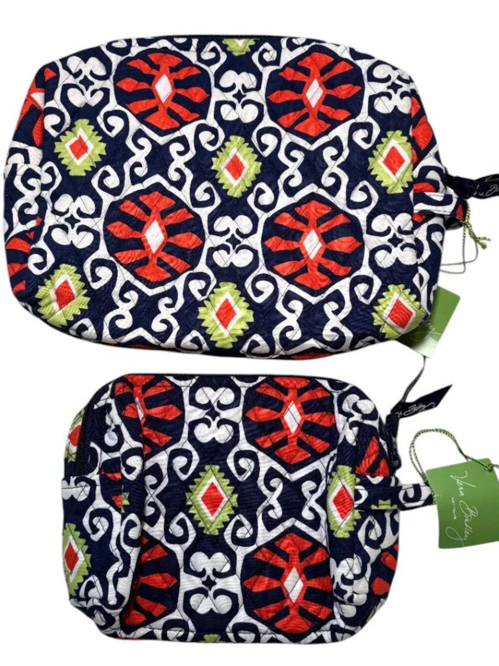 NEW Vera Bradley Sun Valley Cosmetic Bag Large Medium Set Travel Gift Retired